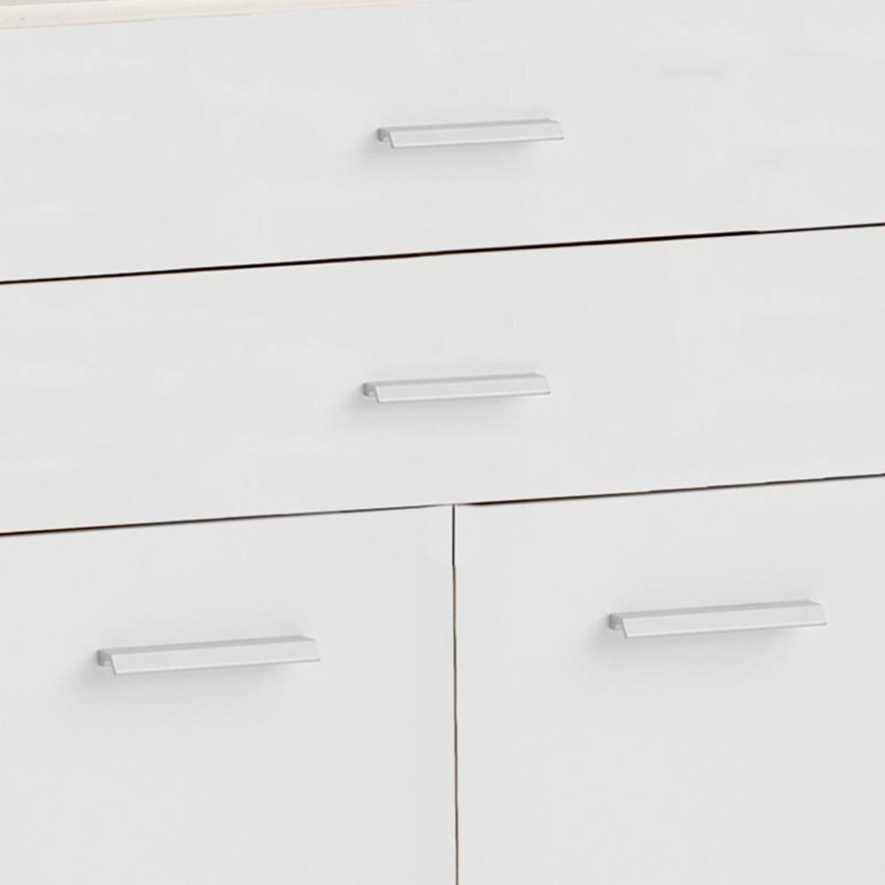 Badezimmerschrank Nano in Weiß matt mit zwei Schubladen