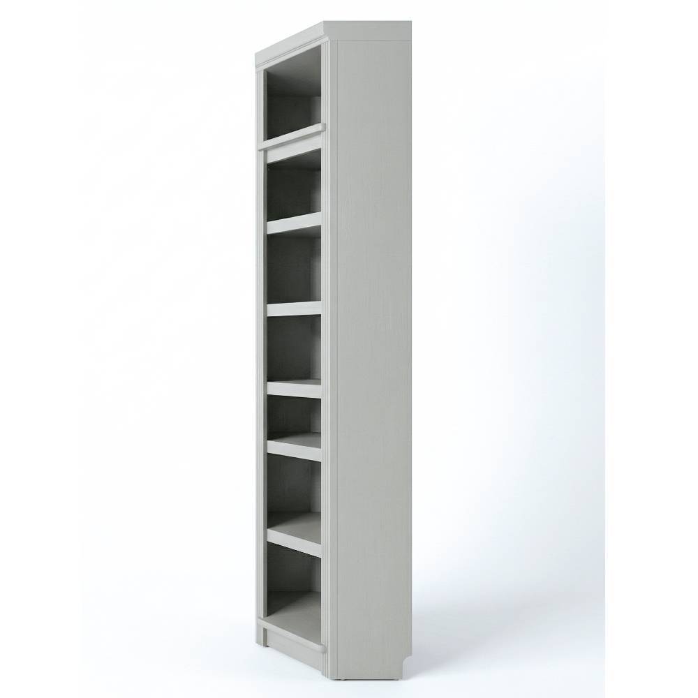 Eckbücherregal Phil 220 cm hoch in Cremeweiß