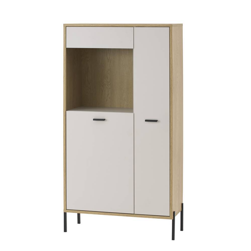 Highboard Zimena mit Vierfußgestell aus Metall in modernem Design