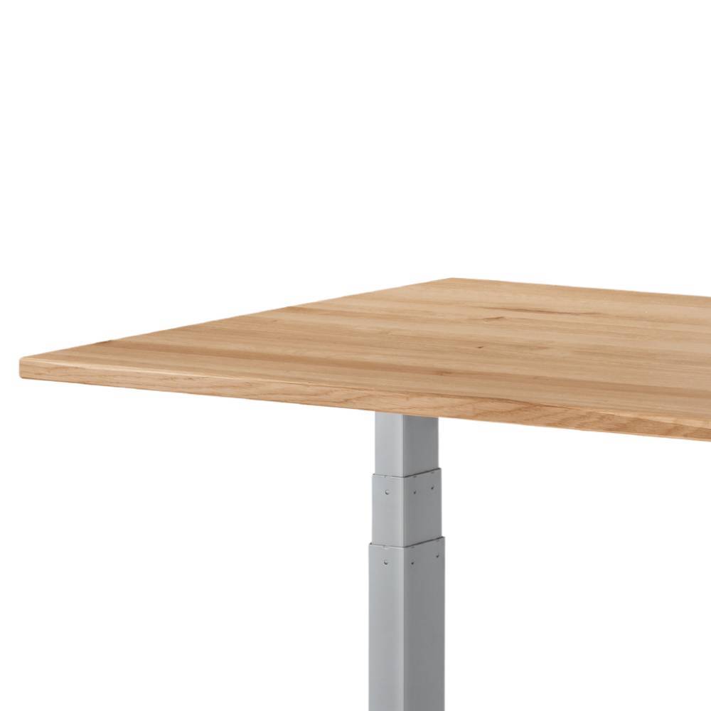 Büroschreibtisch Samluca aus Eiche Massivholz - elektrisch höhenverstellbar
