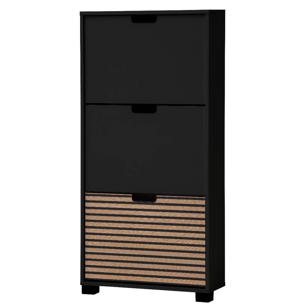 Schuhklappenschrank Enija 20 cm tief mit drei Schuhwalzen