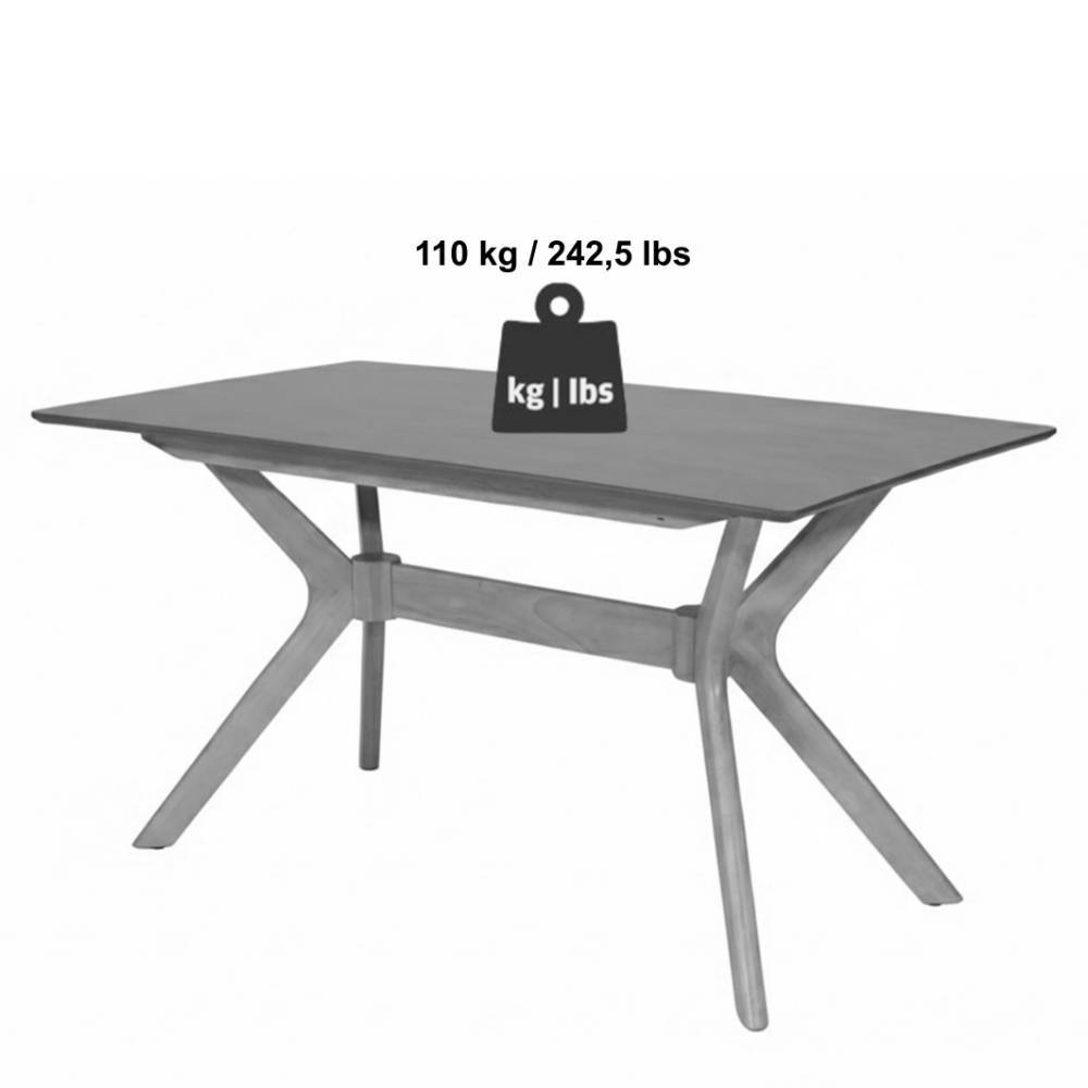 Esstisch Julya im Skandi Design mit Massivholzplatte