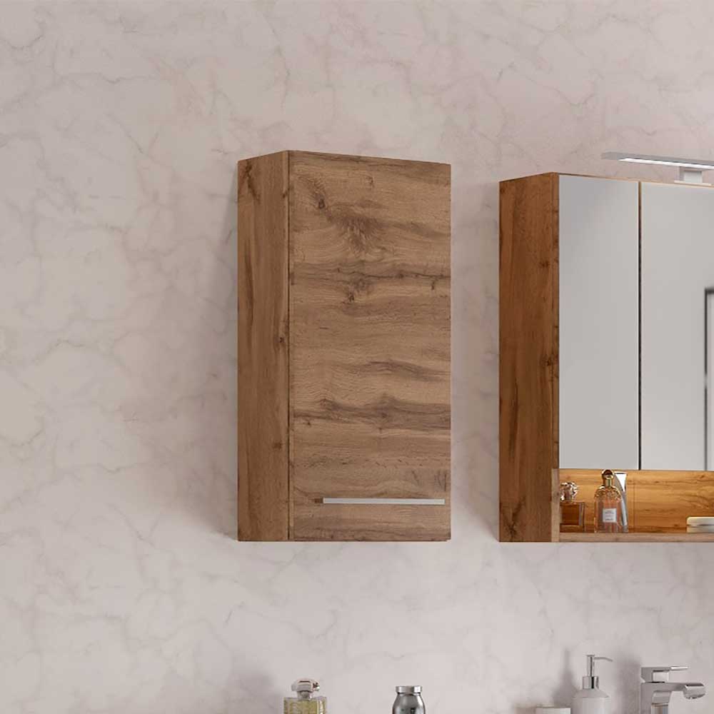 Badezimmer Hängeschrank Dolveran in Wildeichefarben 30 cm breit