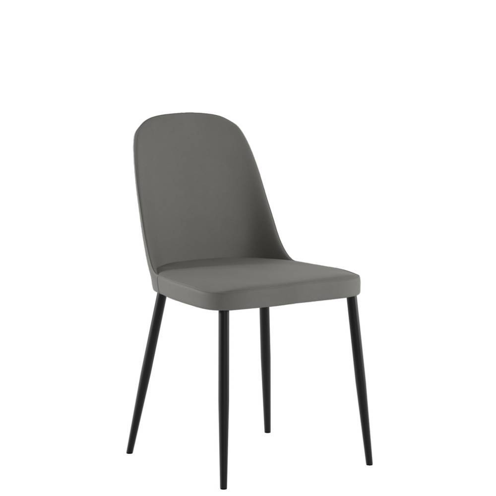 Kuechenstuhl Gela mit Gestell aus Metall 47 cm Sitzhöhe (4er Set)