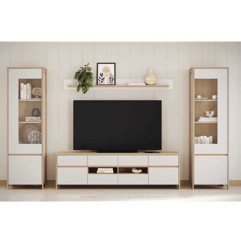 TV Wohnwand Labrassa vierteilig 309 cm breit (vierteilig)
