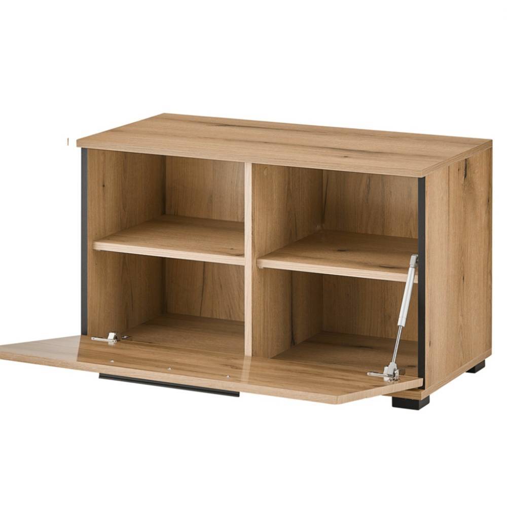 Garderobe Nemphia in Eichefarben inklusive Sitzpolster Auflage (fünfteilig)