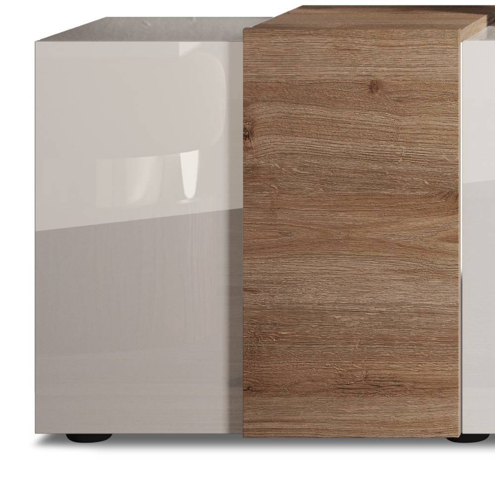 TV Wohnwand Eight Hochglanz in modernem Design (dreiteilig)