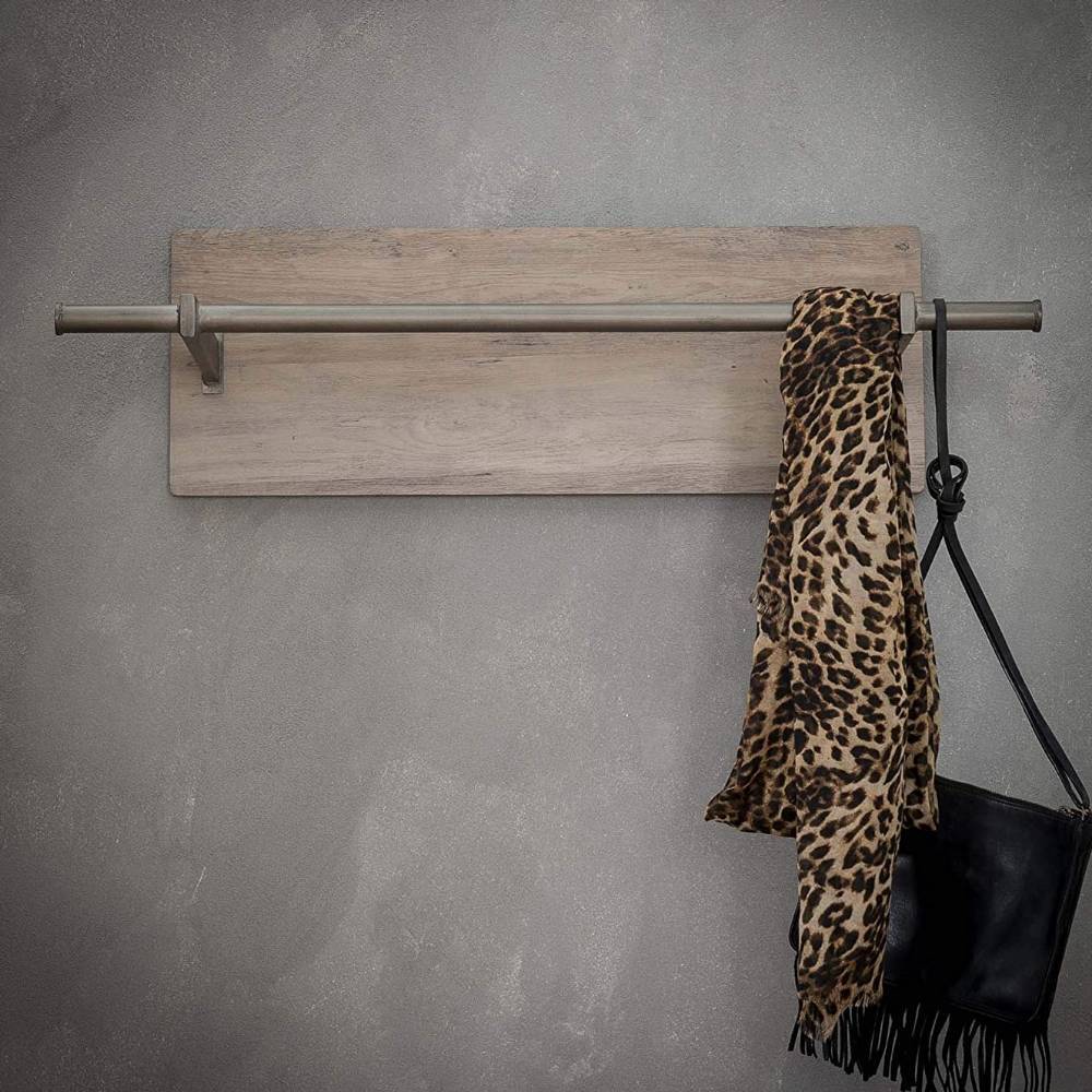 Wandgarderobenleiste Jainano in Eichefarben 85 cm breit