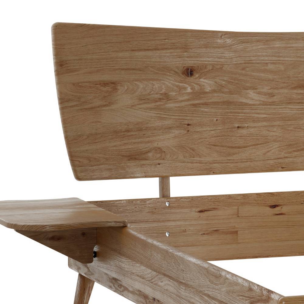 Massivholzbett Ovidiu aus Wildeiche Massivholz in modernem Design