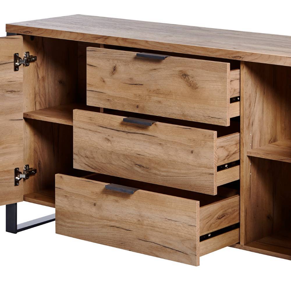 Esszimmer Kommode Princiva im Industry und Loft Stil mit Bügelgestell aus Metall