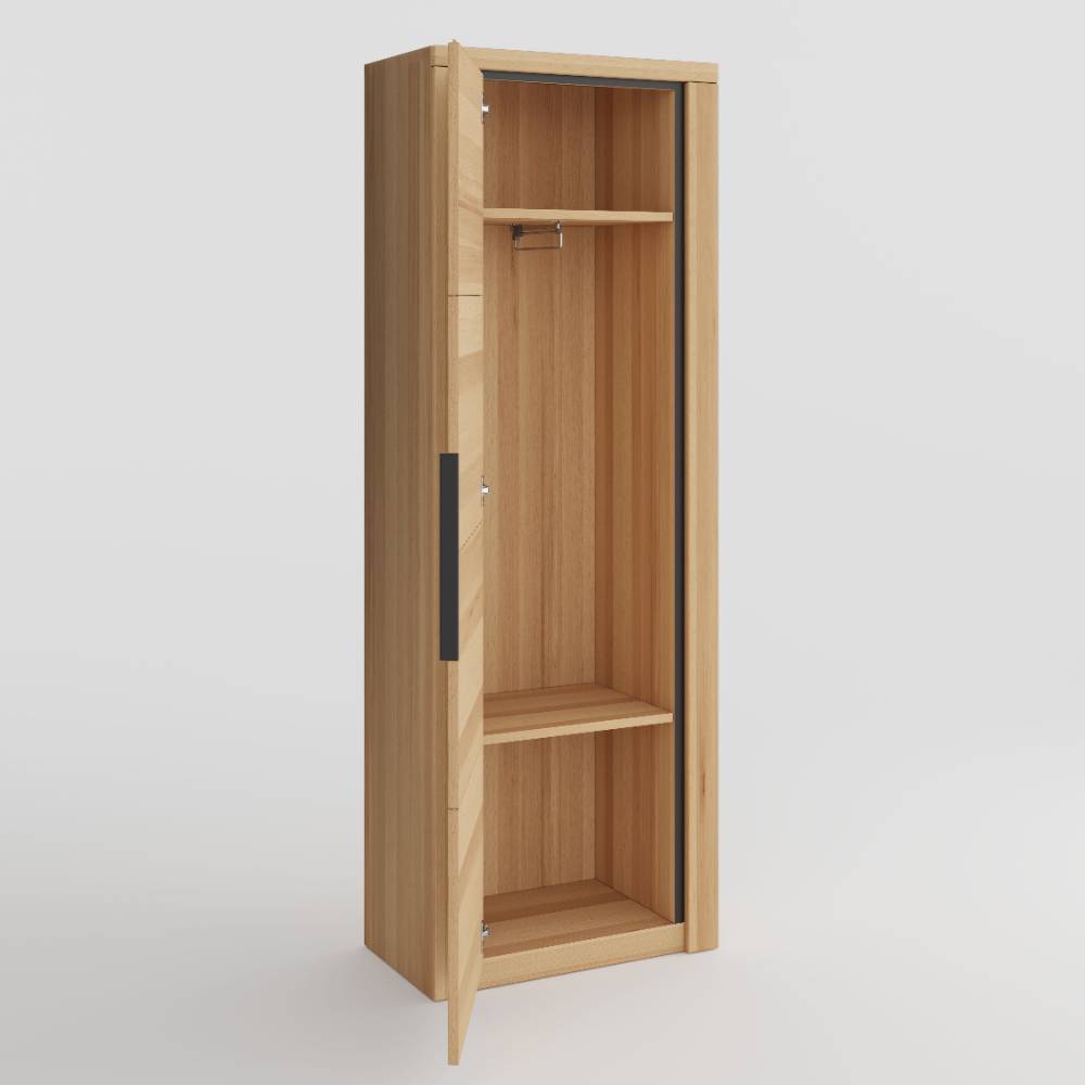 Garderobenschrank Zella in modernem Design mit Metallgriff