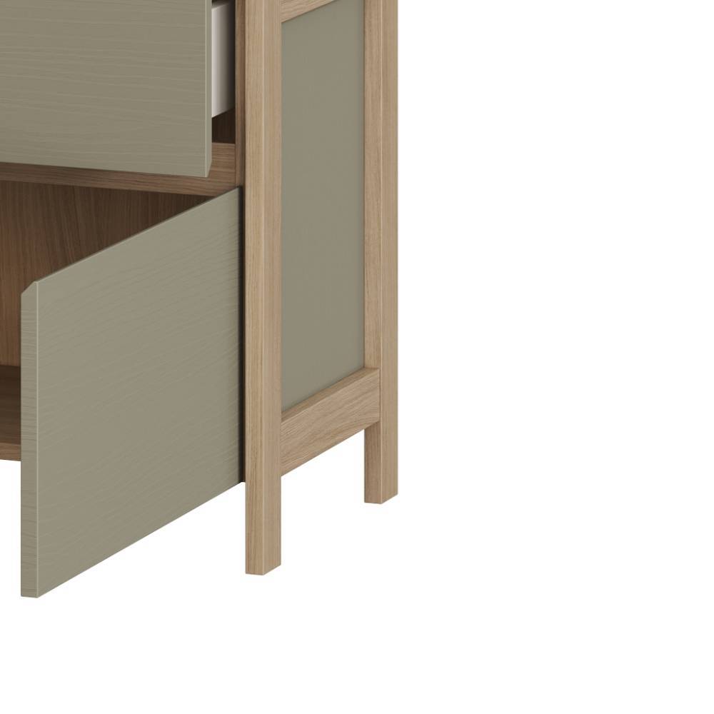 Wohnwand Fine im Skandi Design 195 cm hoch (vierteilig)