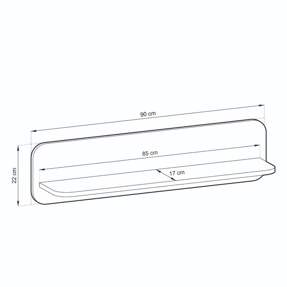 Wandboard Snake im Skandi Design 90 cm breit