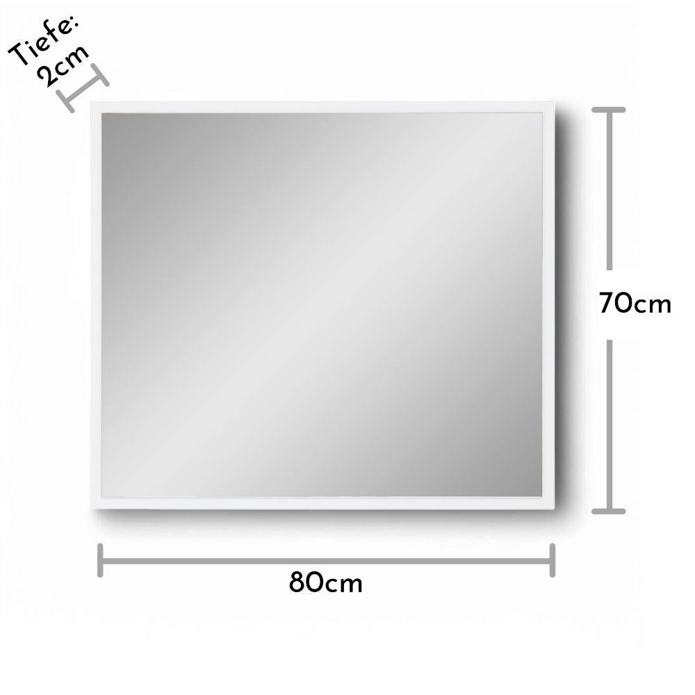 Wandspiegel Mariocavo in Weiß 80 cm breit