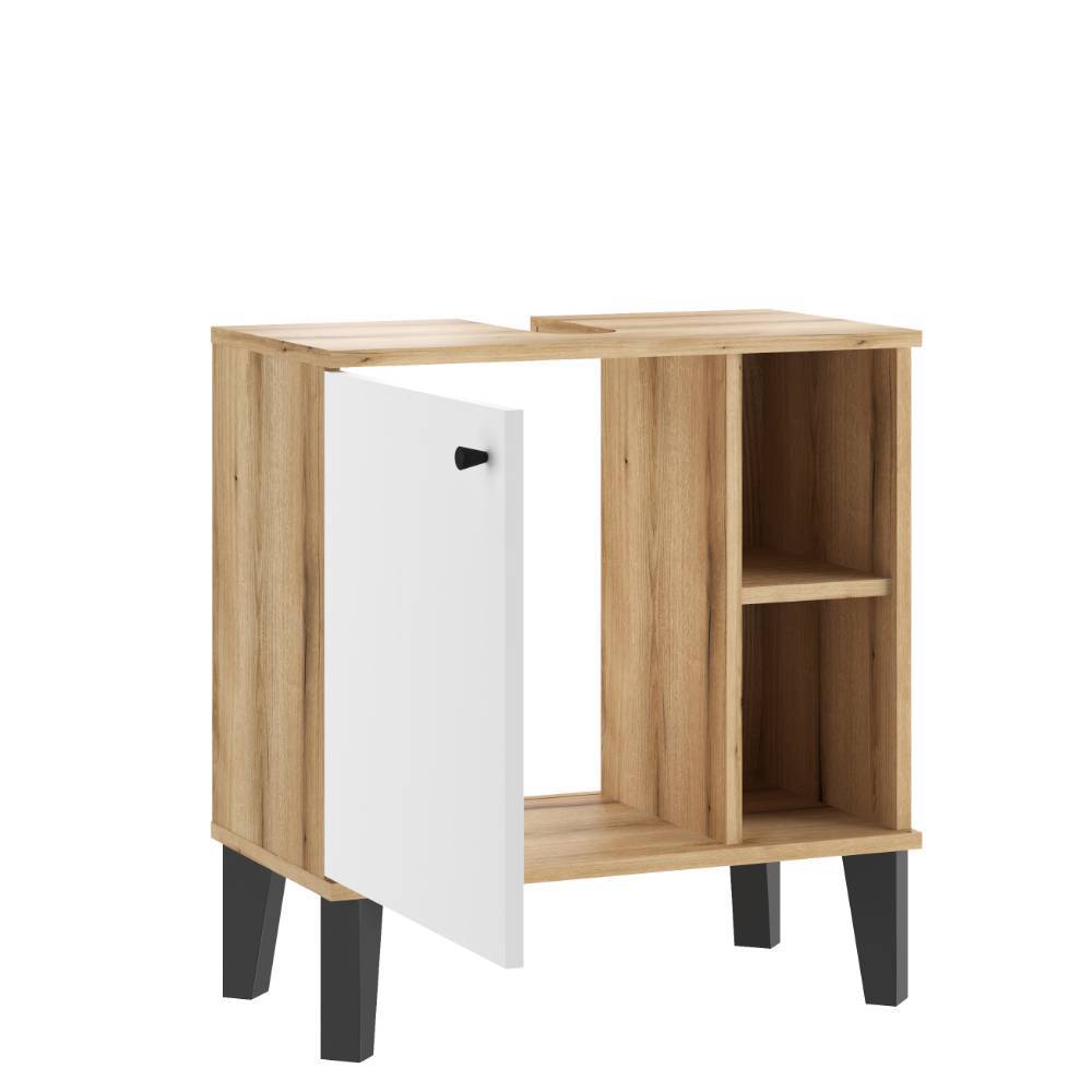 Badmöbelkomplettset Zyret dreiteilig in modernem Design (dreiteilig)