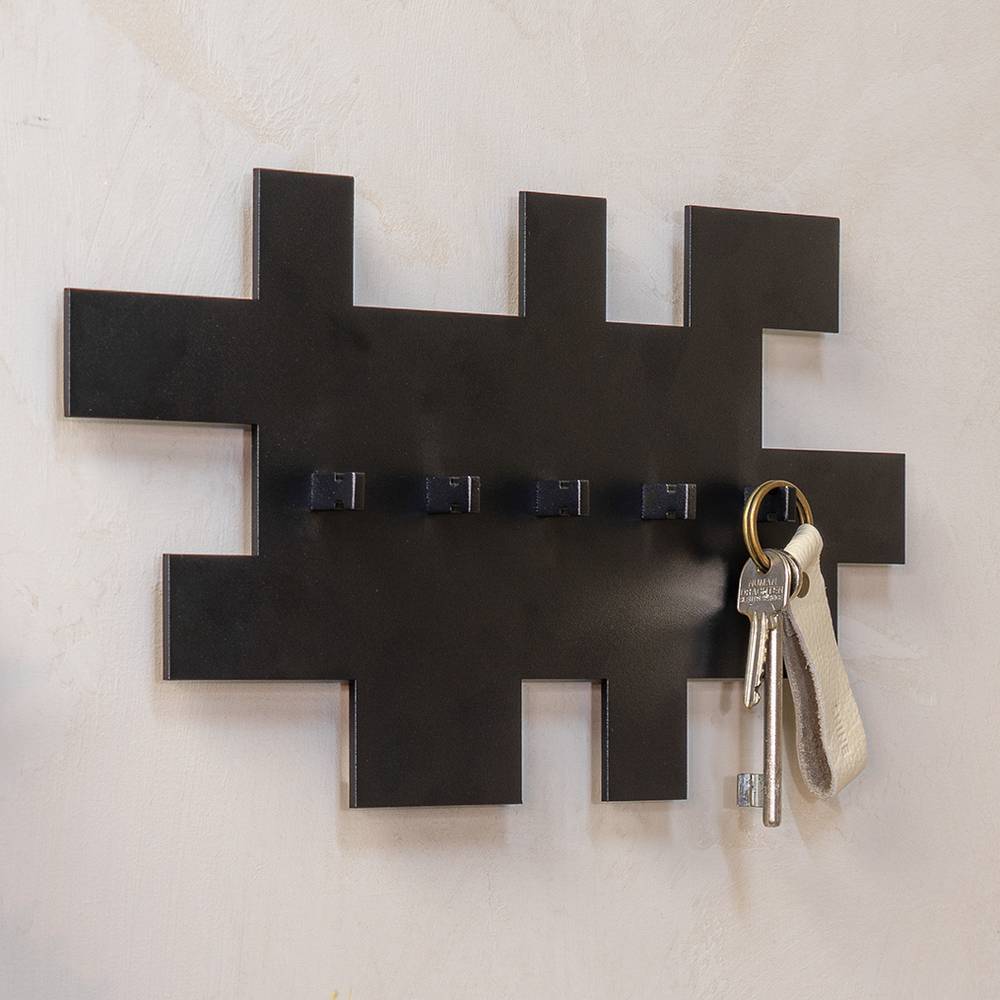 Wandgarderobe Parida in modernem Design mit 5 Kleiderhaken