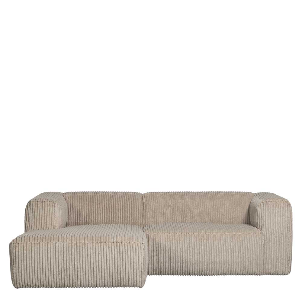Ecksofa Danita aus Cord im Skandi Design