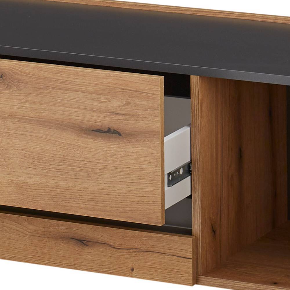 Wohnzimmer Anbauwand Castilla in modernem Design dreiteilig (dreiteilig)