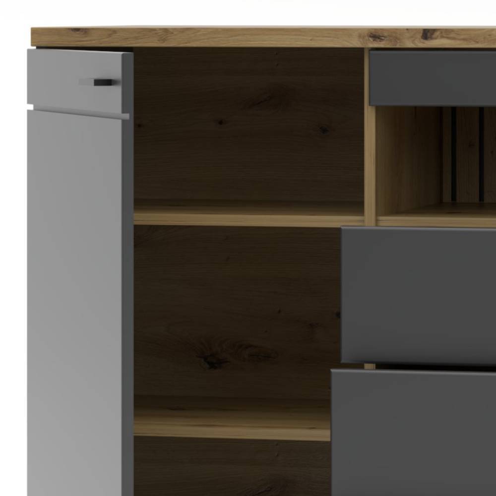 Sideboard Yarisis mit drei Schubladen 175 cm breit