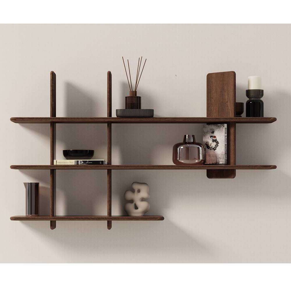 Hängeregal Guaran aus Eiche Massivholz im Skandi Design