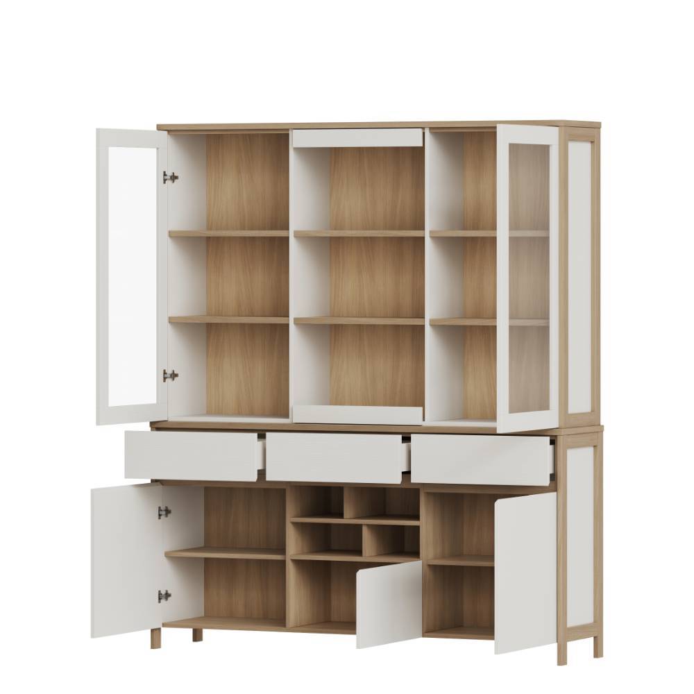 Buffetvitrine Labrassa mit drei Schubladen 164 cm breit