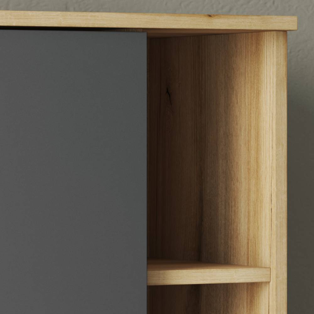 Badezimmer Schrank Pattinos in Grau und Wildeichefarben