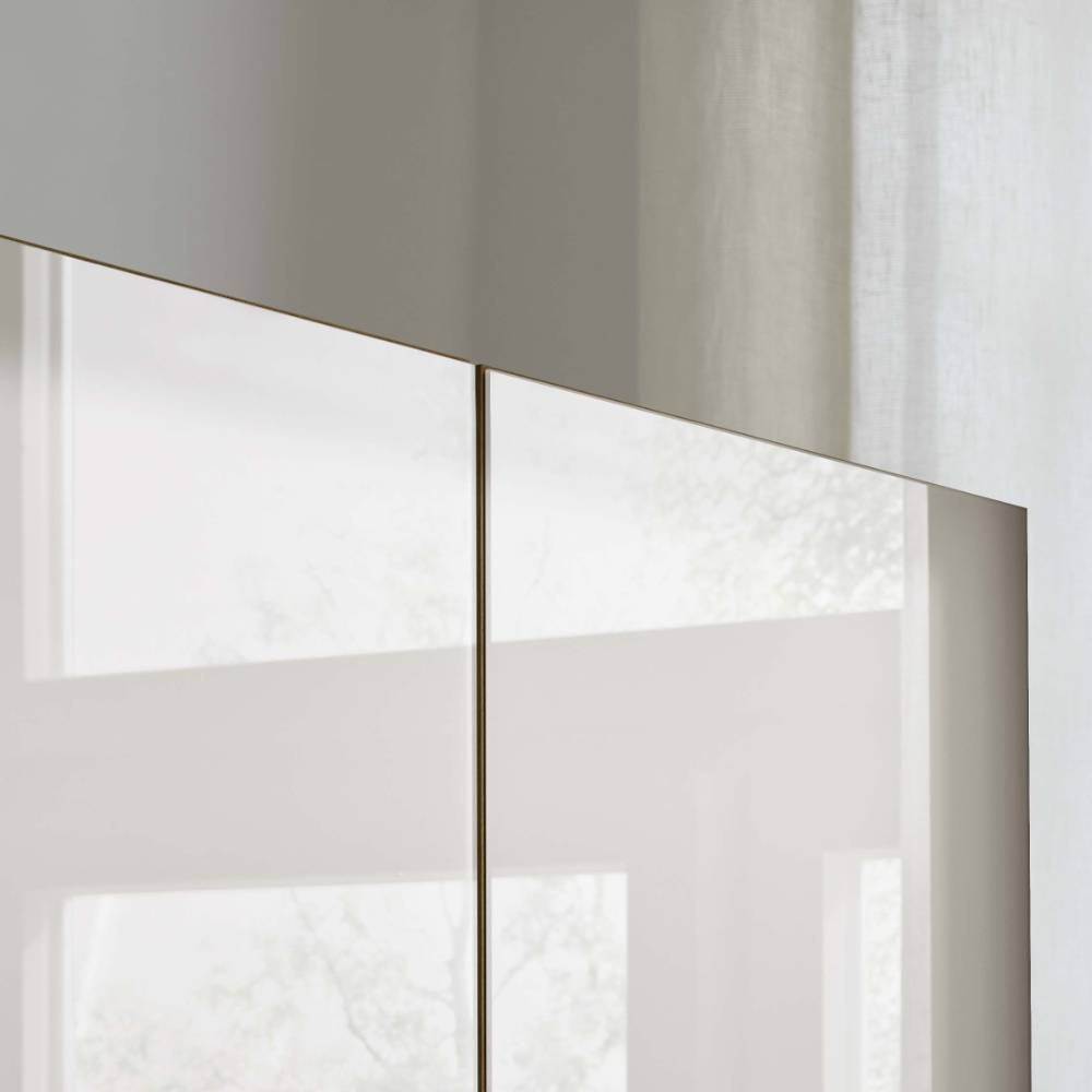 Drehtürenkleiderschrank Durac in Eiche Bianco und Weiß