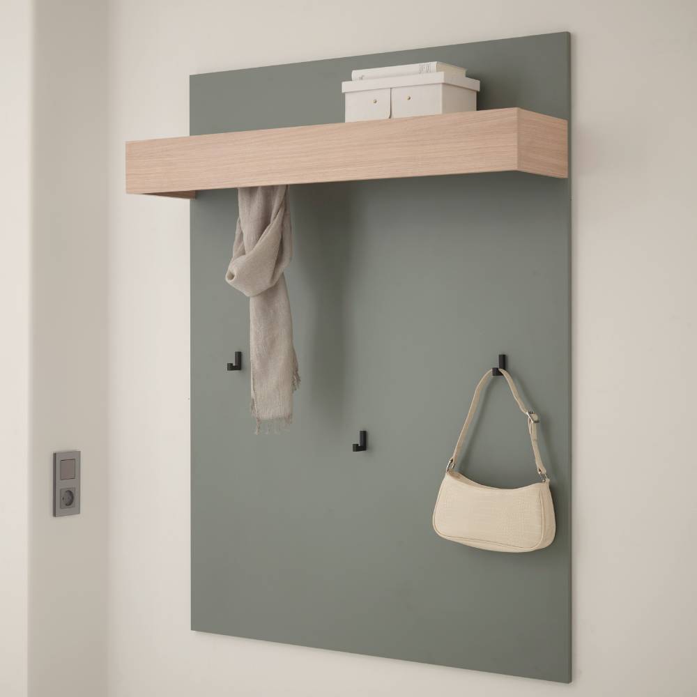 Garderobenset Ulfava in Graugrün und Eichefarben (fünfteilig)