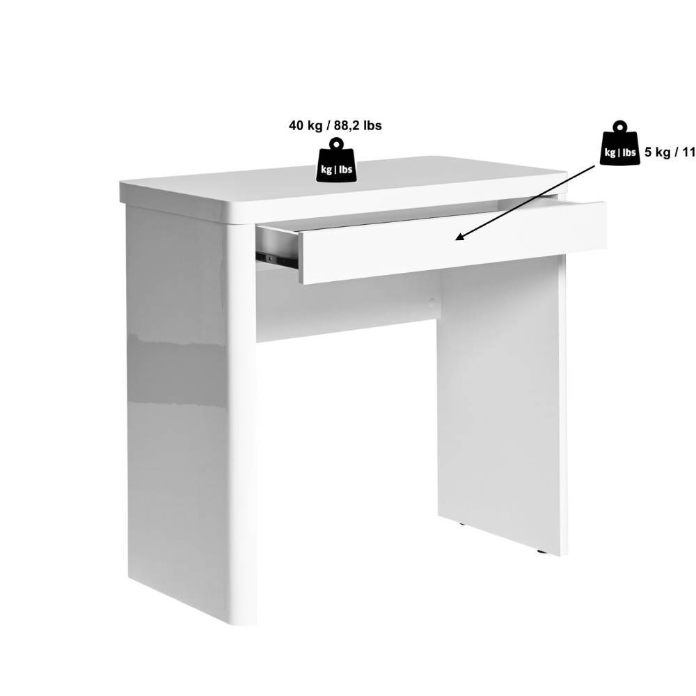 Schreibtisch Lorossa mit einer Schublade und Wangen Gestell