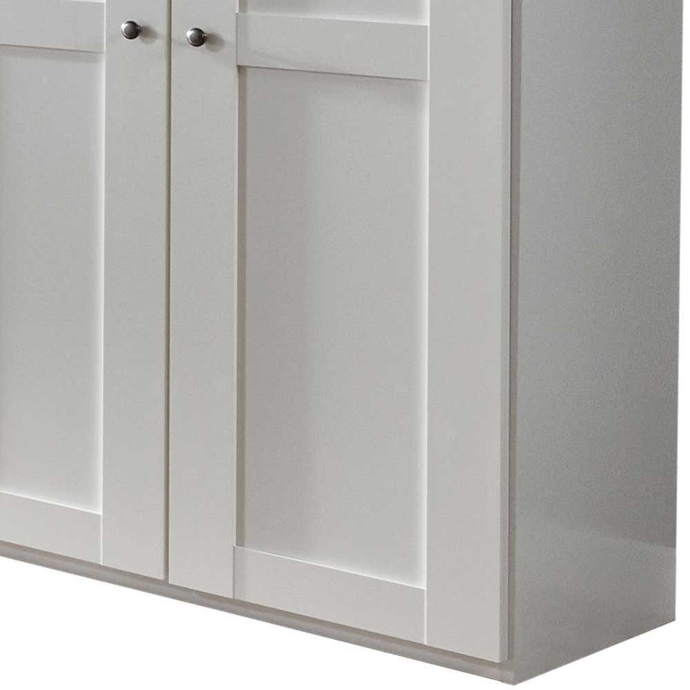 Schlafzimmer Möbel Wady in Weiß & Eiche Bianco Schrank 250 cm breit (vierteilig)