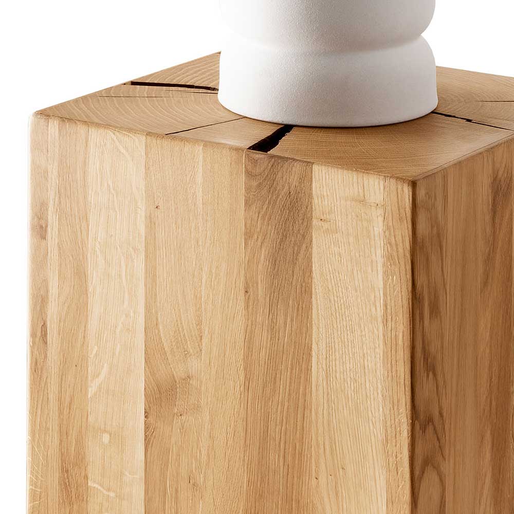 Block Beistelltisch Camilla aus Wildeiche Massivholz 30 cm breit
