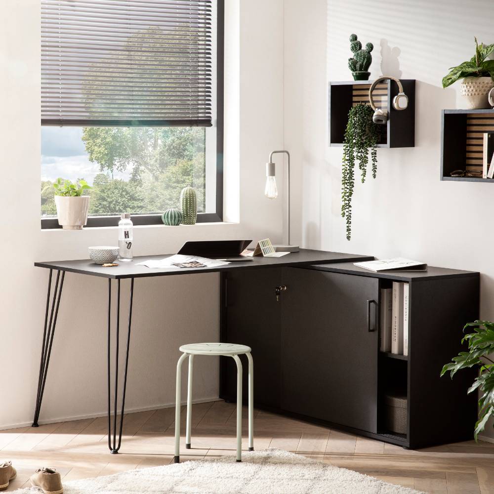 Designschreibtisch Digenara Made in Germany mit zwei Türen