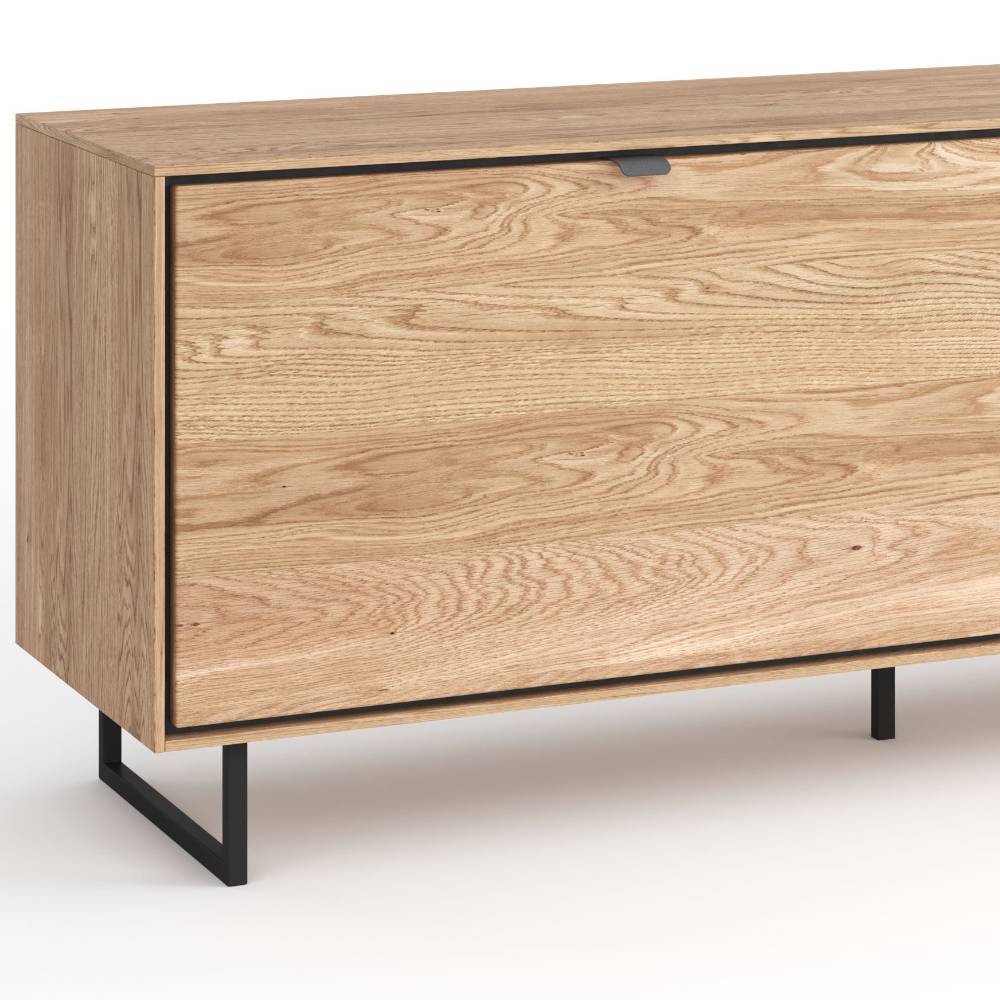 TV Lowboard Flo mit drei Schubladen und Bügelgestell aus Metall