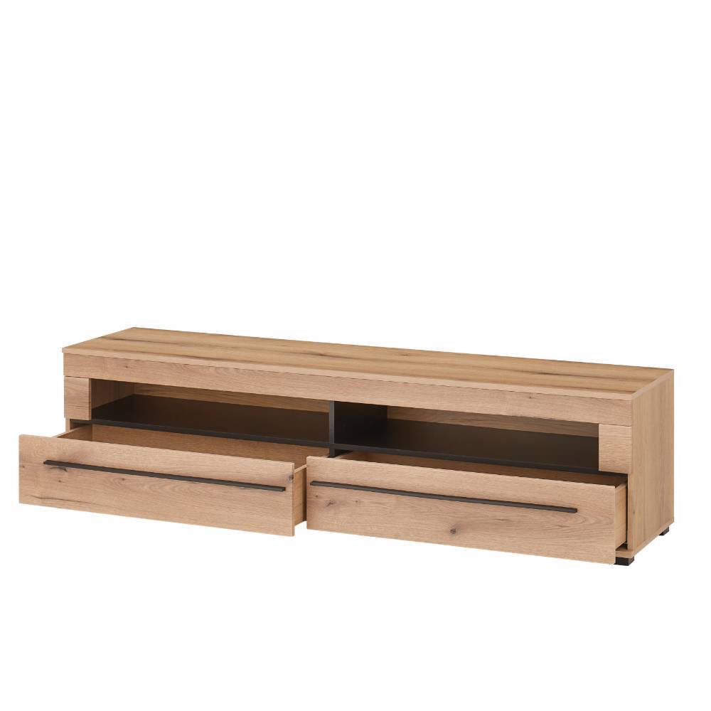 TV Wohnwand Cemutra in modernem Design - Eichefarben (vierteilig)
