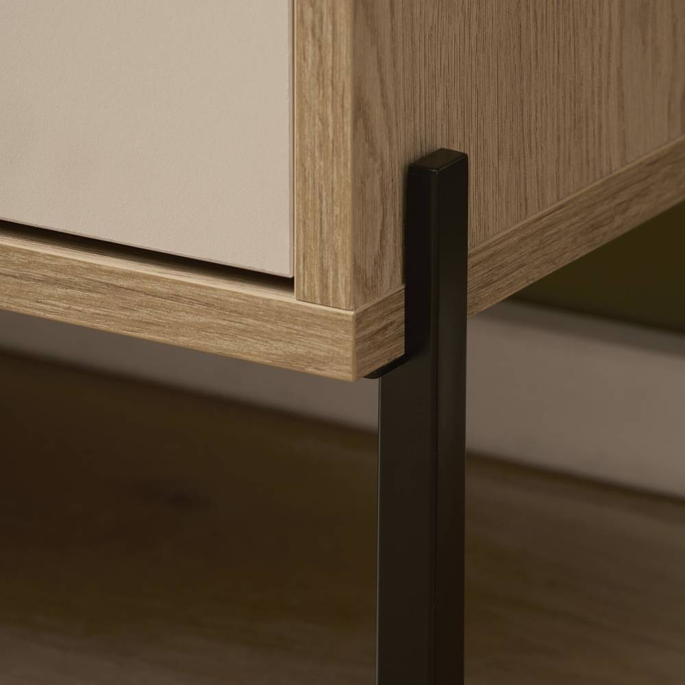 Wohnzimmerschrank Zimena in Eichefarben mit Drehtüren