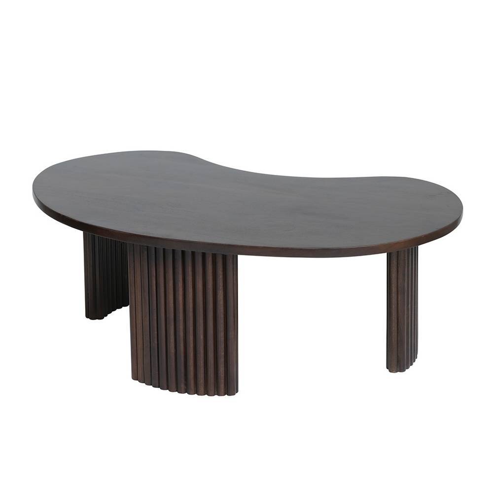 Couchtisch Pinja in Nierenform aus Mangobaum Massivholz