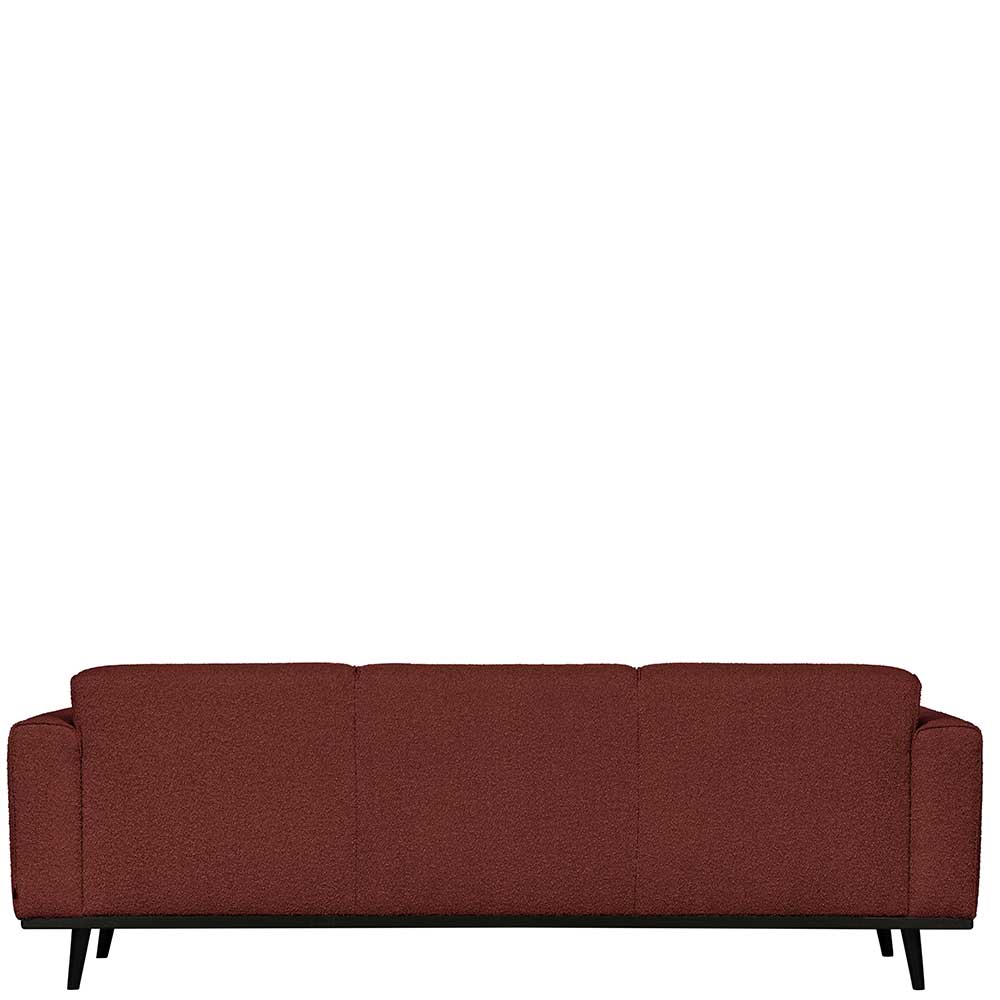 Boucle Stoff Sofa Valuta in Kastanienfarben 230 cm breit