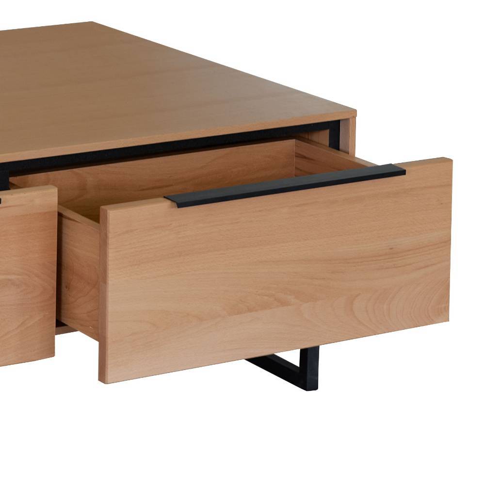 Couchtisch Zella in modernem Design mit zwei Schubladen