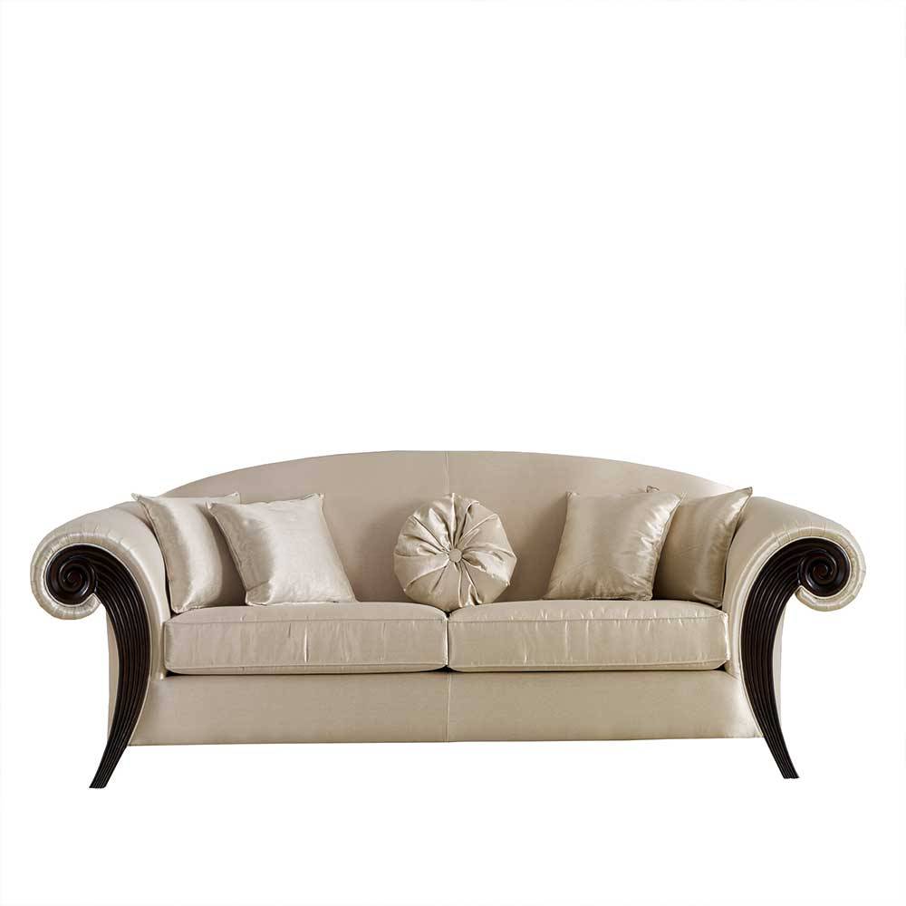 Luxus Sofa Clasha im klassischen Stil in Beige und Dunkelbraun
