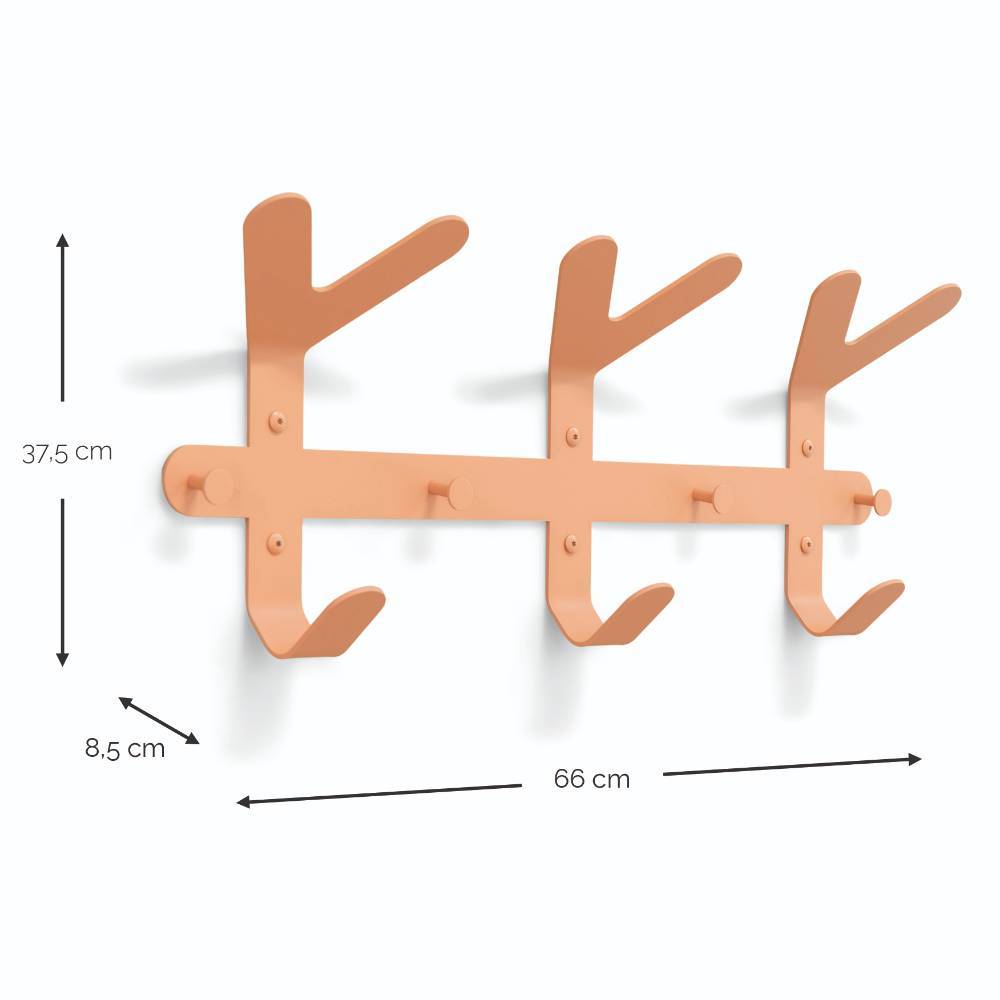 Wandgarderobenleiste Ryus mit 13 Kleiderhaken 66 cm breit