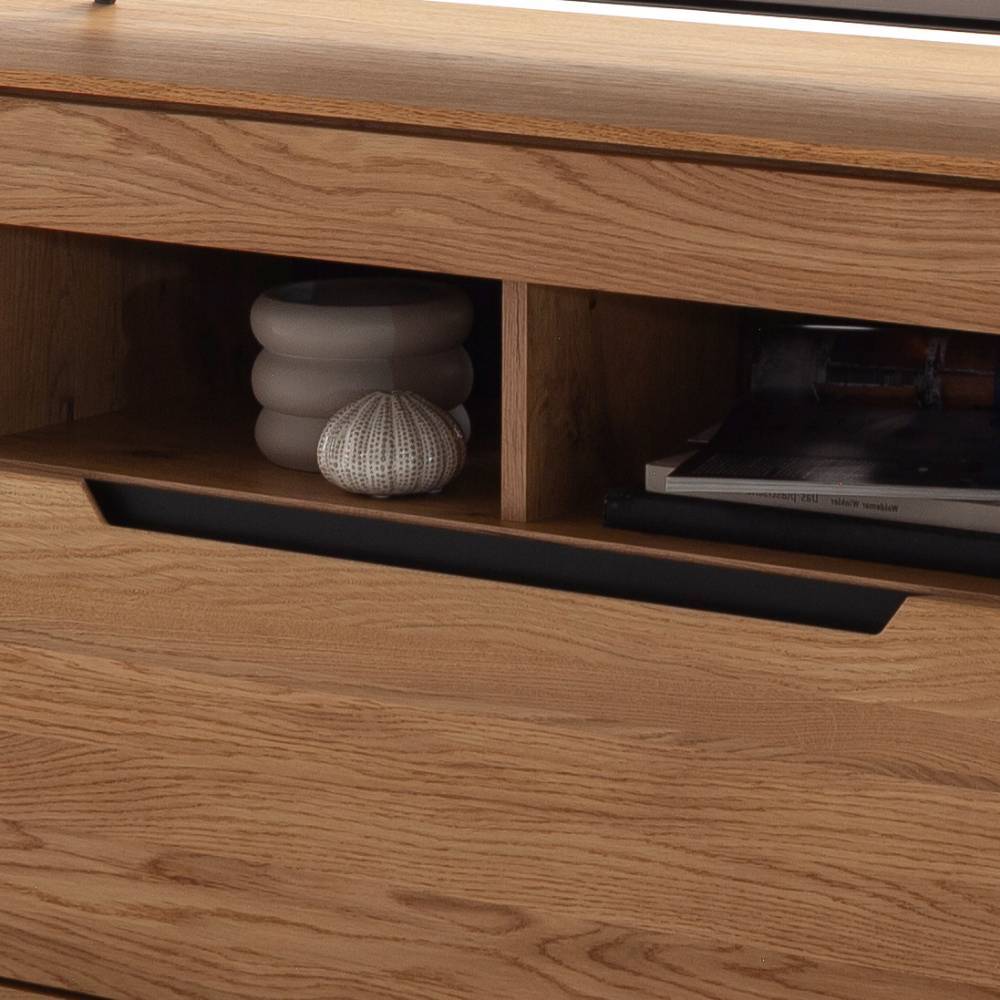TV Board Sisam in Wildeichefarben 193 cm breit