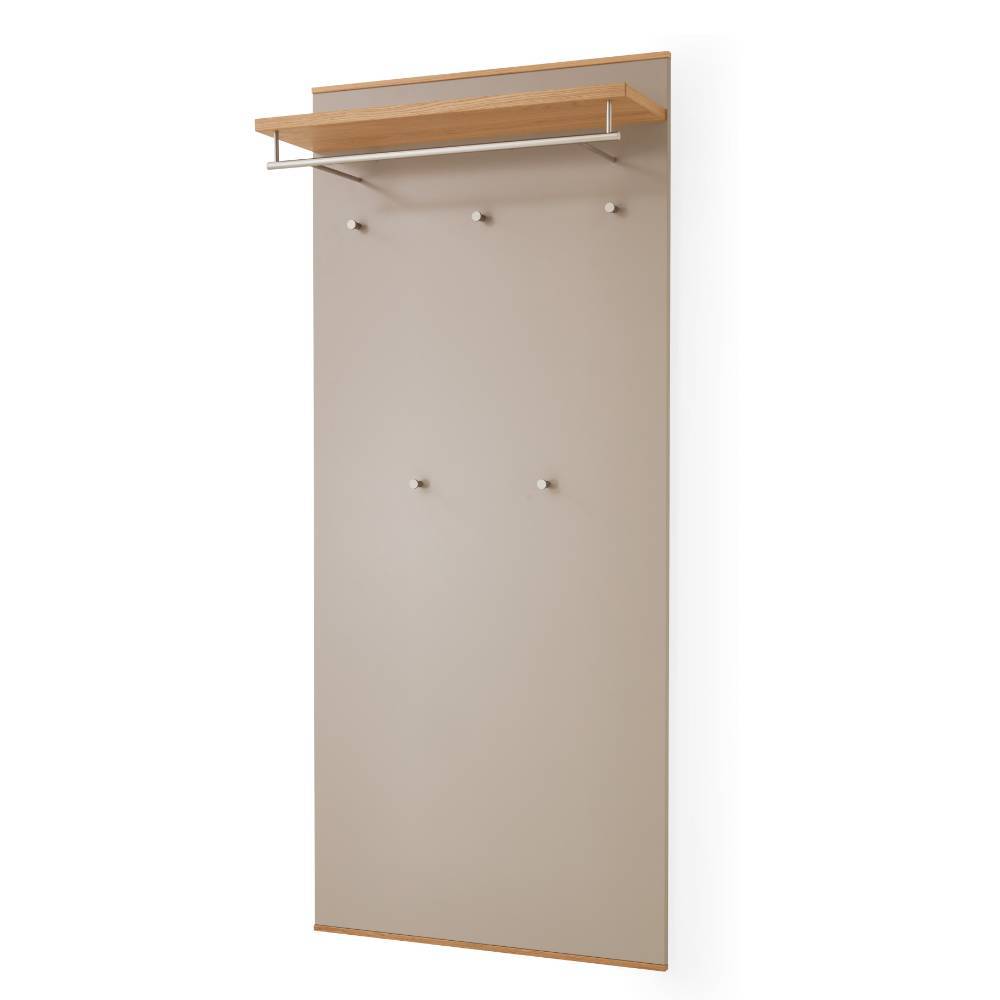 Garderobenpaneel Frasyn in Taupe mit 5 Kleiderhaken