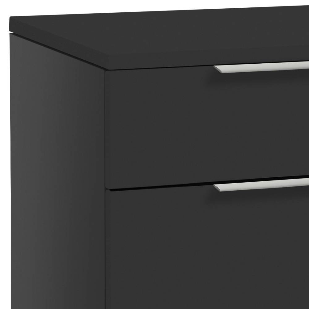 Schlafzimmer Sidebord Belikano in Anthrazit mit acht Schubladen