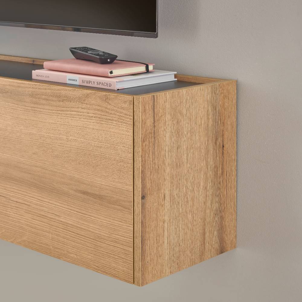 Schrankwand Wohnzimmer Castilla in modernem Design fünfteilig (fünfteilig)