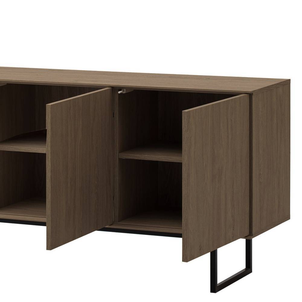 Sideboard Anuta 150 cm breit - 70 cm hoch in Nussbaumfarben