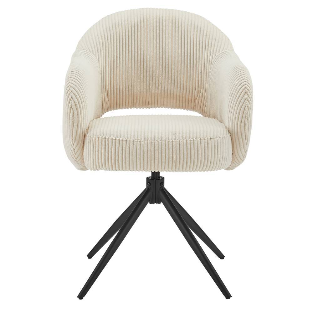 Polsterstuhl Chocina um 360 Grad drehbar aus Cord