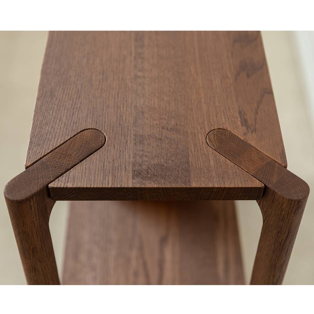 Massivholzregal Sona in Eiche Tabacco 100 cm breit