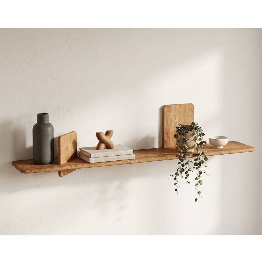 Wohnzimmerregal Temuco aus Eiche Massivholz 140 cm breit