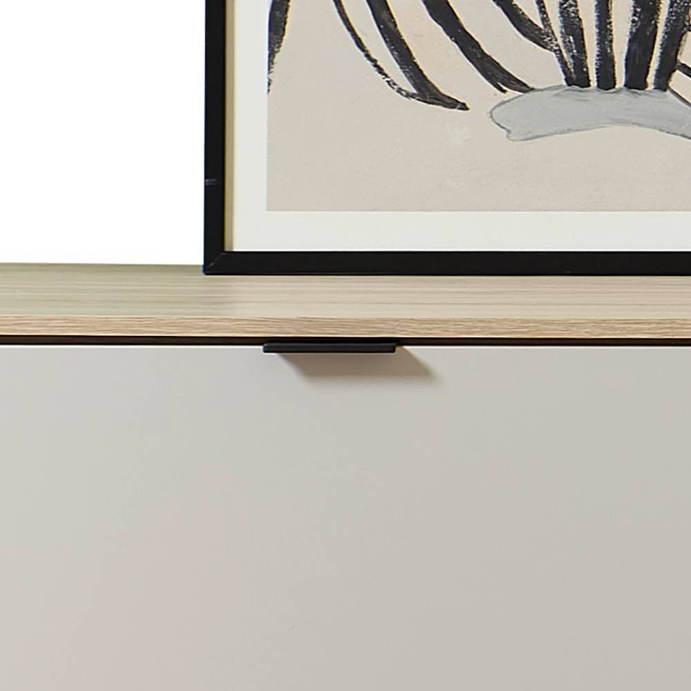Sideboard Jasefiana in Hellgrau & Eiche hell 180 cm breit
