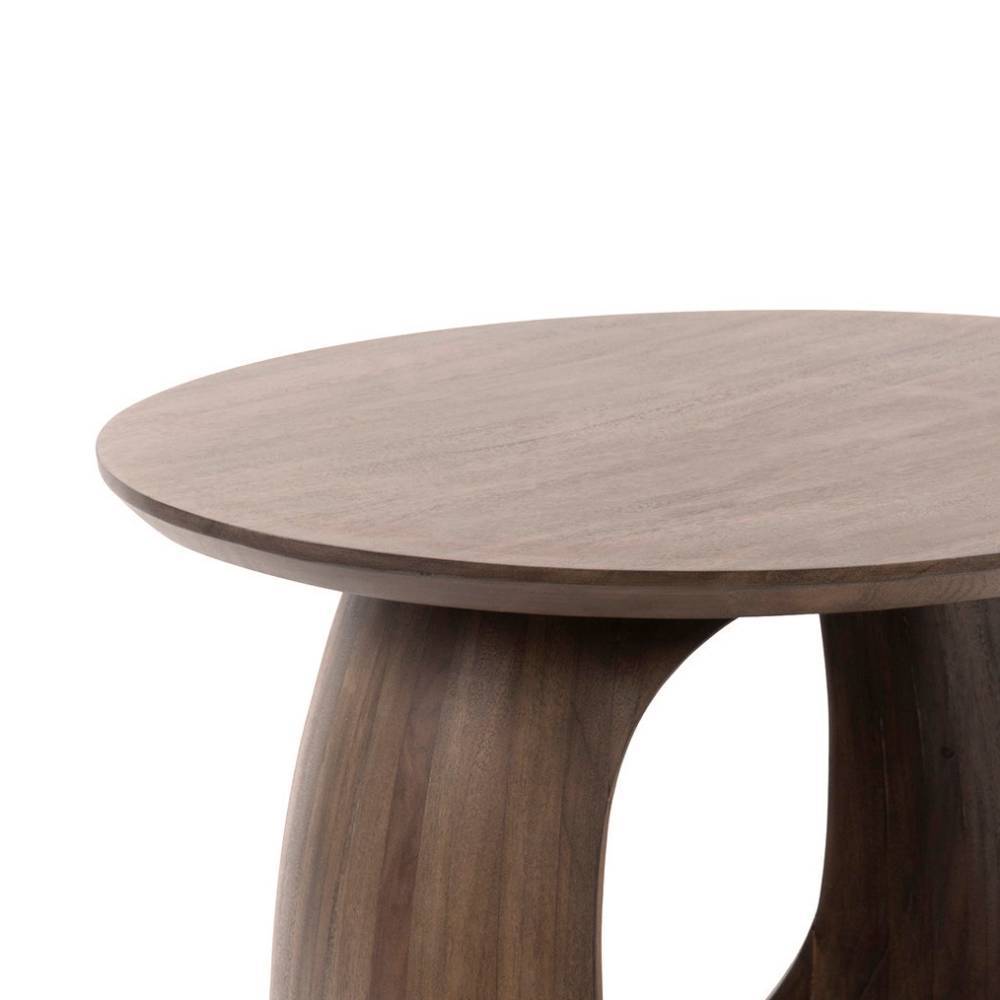 Designtisch Bangor in runder Form aus Akazie Massivholz